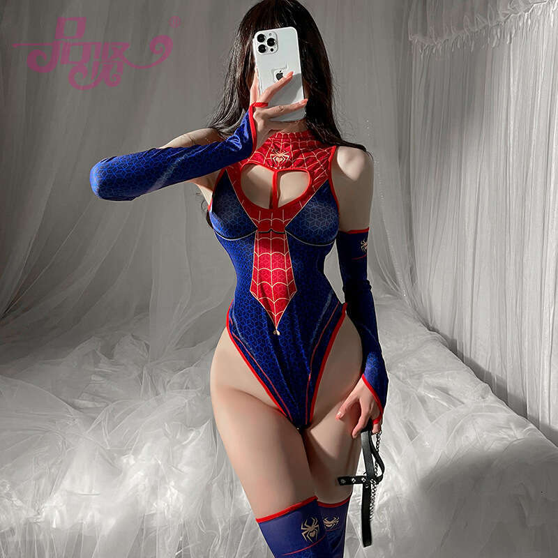 Spell Lingerie Porn Suits Pinxian Sexy Lingerie Spider Man Bodysuit Cosplay Jumpsuit Halloween Role Play Tiktok Sexy Lingerie