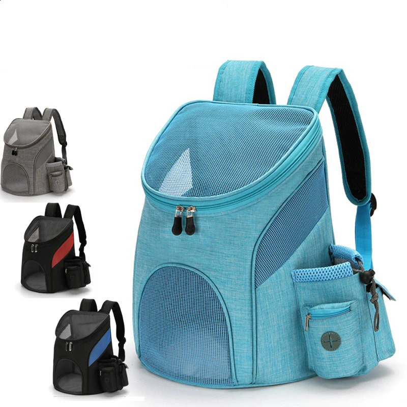 Portable mesh Dog Bag Breathable Dog Backpack Foldable Large Capacity Cat Carrying Bag Portable Outdoor Travel Pet 250526