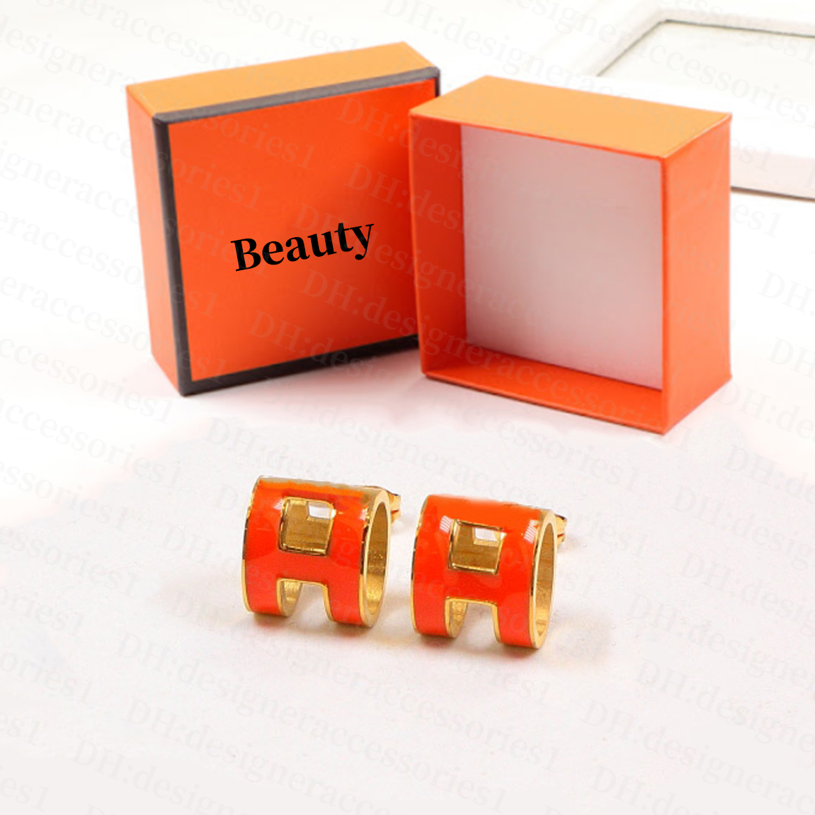 Designer Mini Letter Stud Earrings, jewelry earrings, women's fashion earrings luxury style letter earrings, comes with dust bag