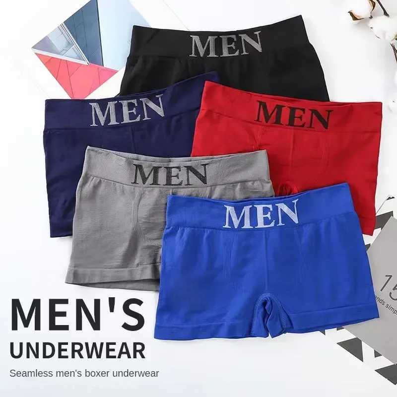 4Pcs Mens Underwear Breathable Boxer Briefs Solid Underpants Comfortable Boxer Shorts Panties Breathable Pantyhose W250603