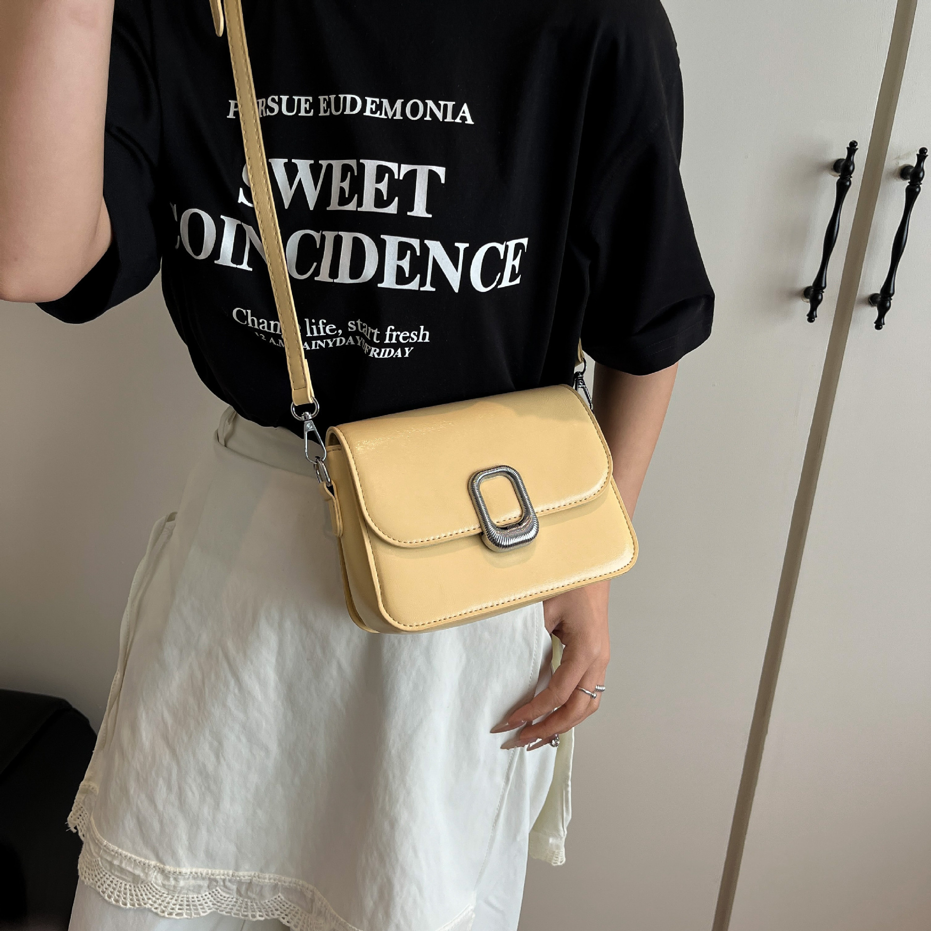 designer High-Quality Texture Underarm Small Square Bag for Women 2025 Spring New Light Luxury Retro Simple Fashion Single Shoulder Crossbody Bag