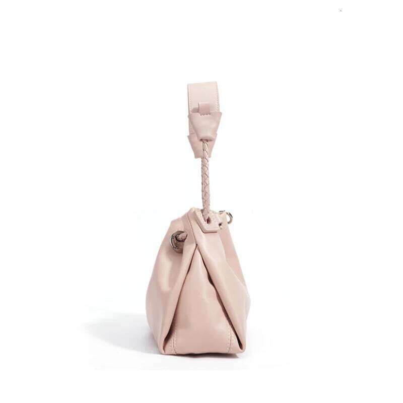 Girls Cloud Handbags Niche Design Women Commuter Shoulder First Layer Genuine Leather Female Small Crossbody Messenger Bags