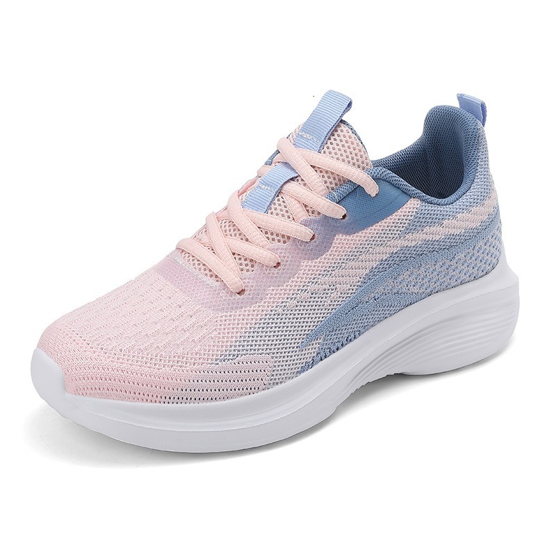 Spring And Autumn Women Soft Sole Sports Students Professional Ultra Light Shock Absorbing Running Shoes Breathable Mesh Casual Shoes For Middle Schoo