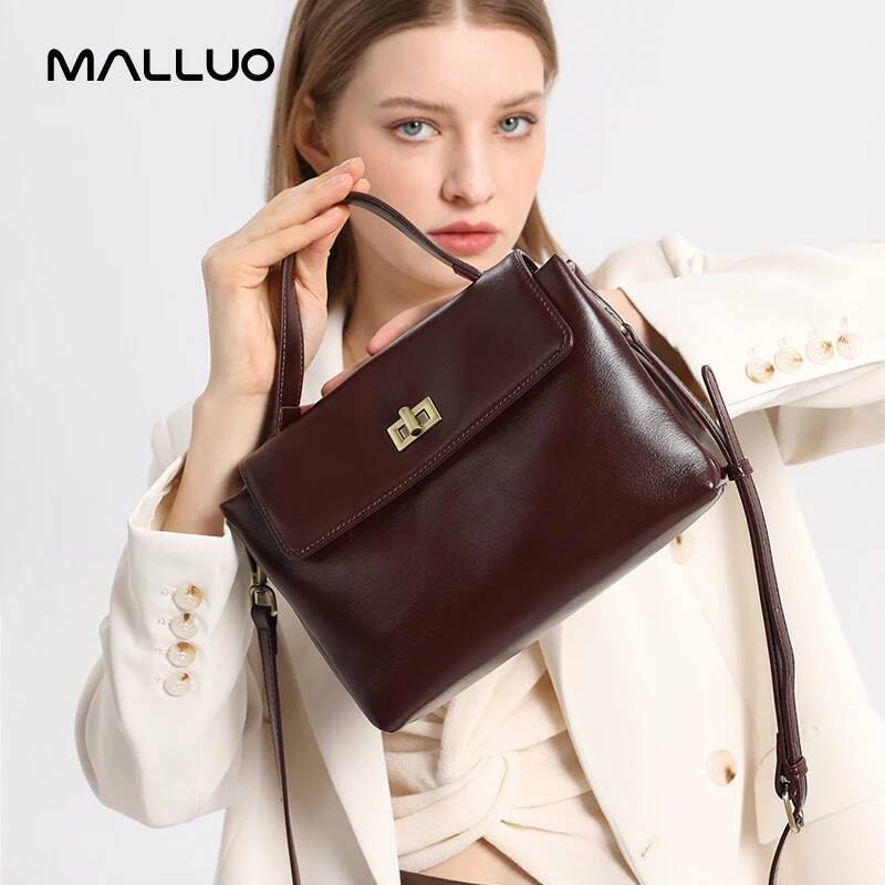 Cowhide Genuine Tote Bag for Women Soft Natural Cow Leather Fashion Crossbody Bags Female Shoulder Handbag Lady