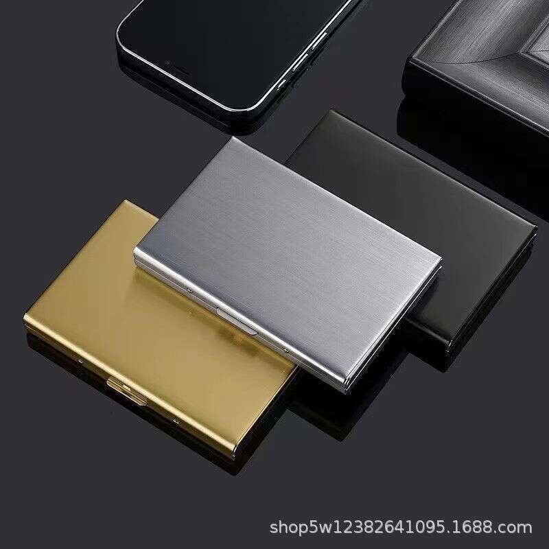 Portable Anti-Theft Anti-Degaussing Metal Holder for Men Women, Simple and Compact RFID Blocking Stainless Steel Card Sleeve