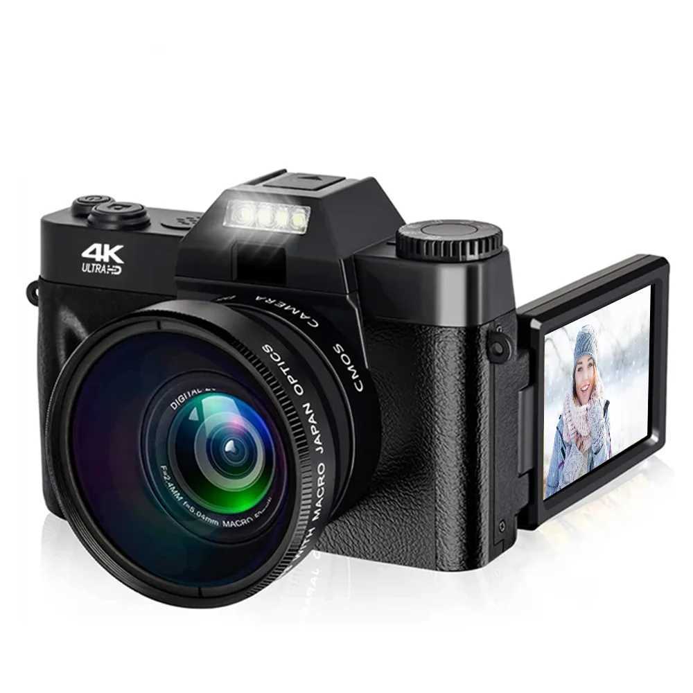 4K Digital Camera 48MP 16X Digital Zoom 3 Flip Screen WiFi Web Camcorder Vintage Photography Compact Professional Video Camera XJ250603