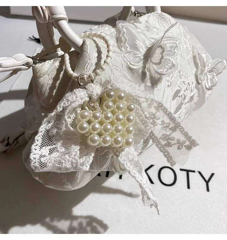 High Quality White Color Fashion Embroidery Cloud Women Handbag Beads Beaded Clutch Purse Shoulder Messenger Bag