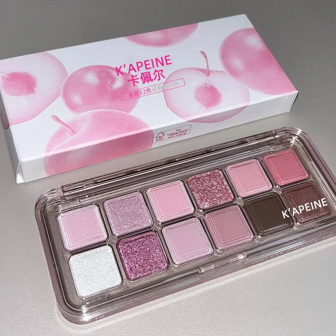 12 Colors Shimmer Matte Eyeshadow Nude Rose Pink Glitter Pigment Eye Shadow Lasting Waterproof Make Up Palette Cosmetics