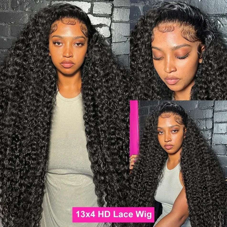 Deep Frontal Hd Wigs On Clearance Sale 13x4 13x6 Water Wave Curly 30 Inch Lace Front Wig Human Hair