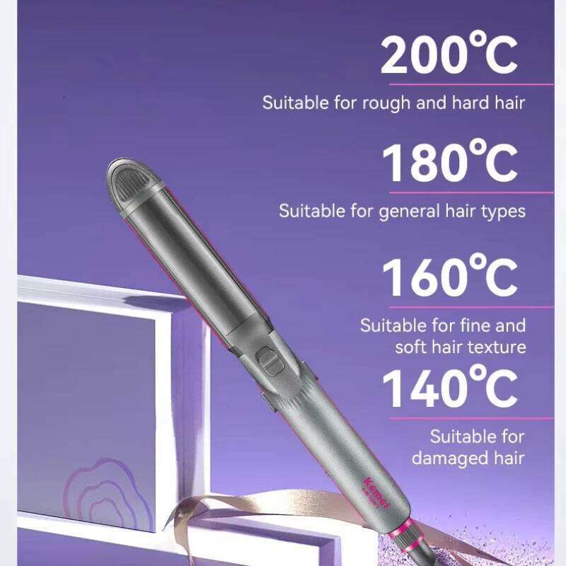 Kemei KM-1397 Multi-functional 3-in-1 Hair Straightener Straightening, Curling, and Crimping Professional Styling Iron