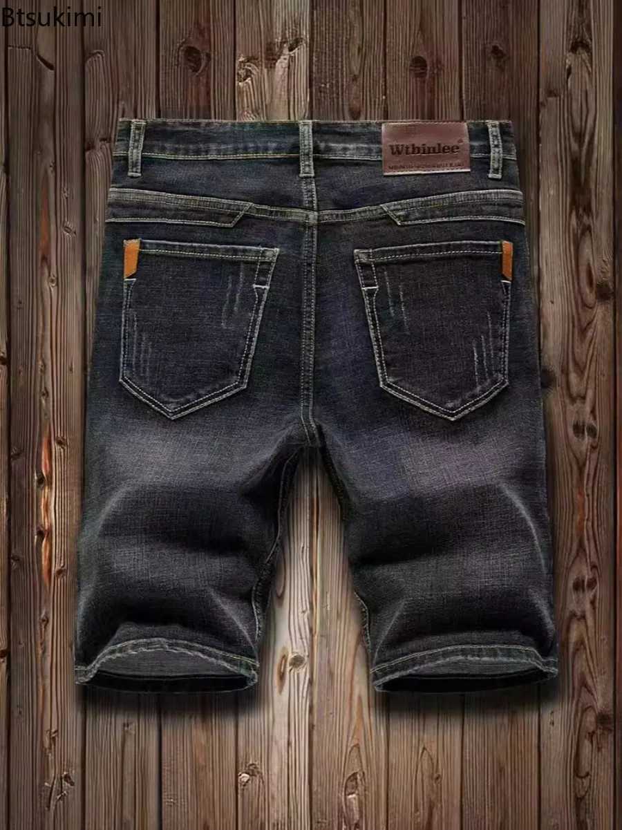 Mens Casual Denim Shorts Jeans Personalized Middle Pants High Quality Elastic Business 2025 Summer New Arrivals Short Pants Male T250603