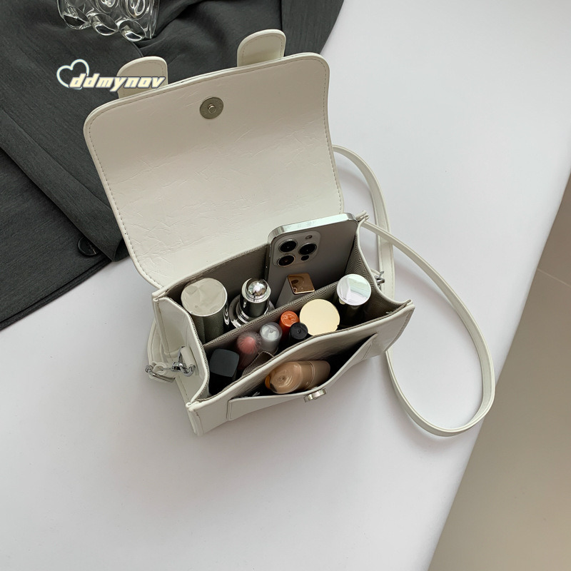 2024 New Style Personality Messenger Solid Color PU Fashion Small Square Shoulder Crossbody Women's Bag ddmynov