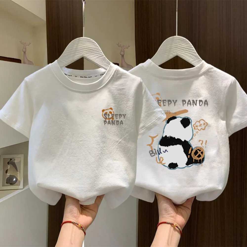 Childrens Short-Sleeved T-Shirt for Summer New Half-Sleeved T-Shirt for Medium and Large Boys and Girls Pure Cotton T250603