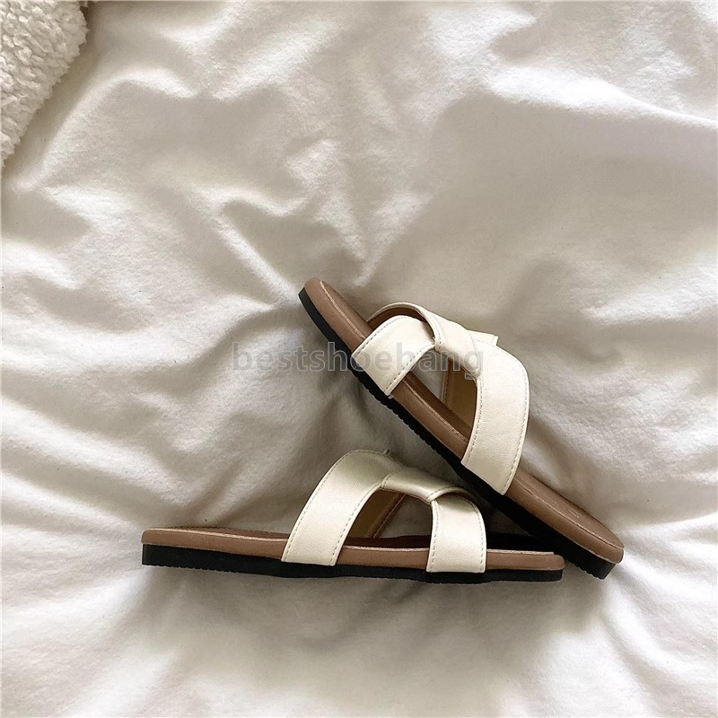 2025 designer sandals women slides summer beach slippers casual daily slip-on sliders fashion soft leather outdoor wearing for womens shoes flats flip