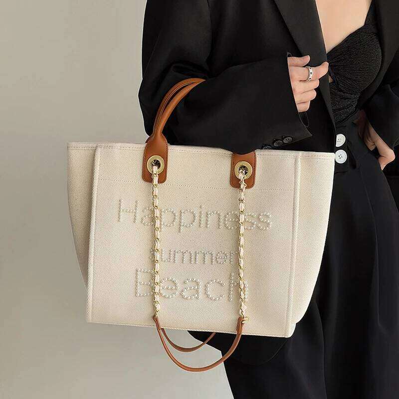 Designer Brand Purses And Handbags Canvas Tote Large Capacity Shopper Top Purse Beach Bag Shoulder Bags