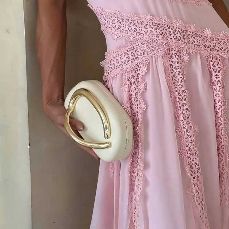 Round Box Bag Metal Bracelet Evening Crossbody Bag Womens Brand Design Luxury Leather Shoulder Bag Ladies Mini Cosmetic Handbag W250602