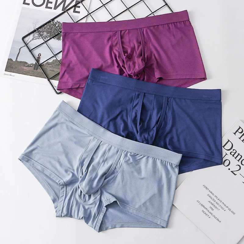 3pcs Organic Men Underwear Boxer Shorts Breathable Underpants Male Panties Gift For Men Boxershorts New W250603