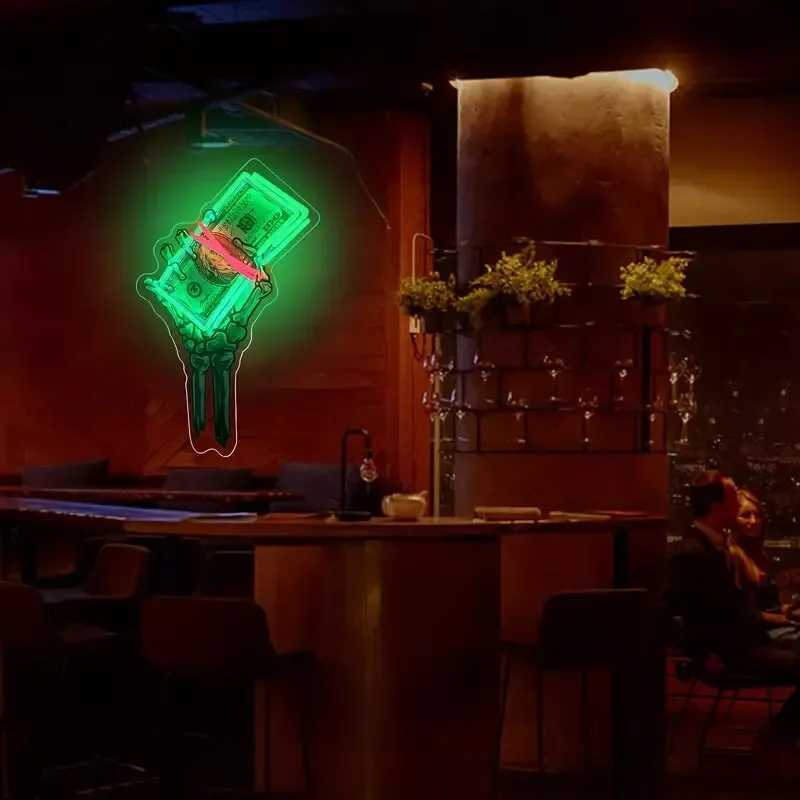 Take Money Neon Sign USB LED Neon Light Sign for Wall Decor Living Room Bedroom Man Cave Home Bar Party Decor Gift Night LightXJ250602