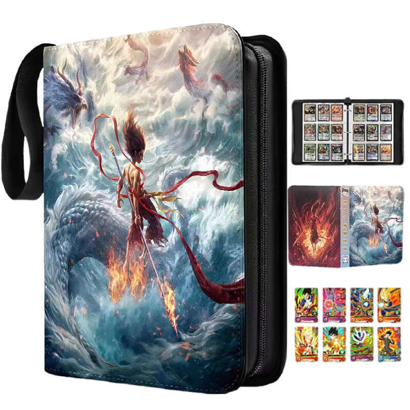 Nezha Demon Child Makes Waves Merchandise Ao Bing Card 4-Slot 9-Slot Large Capacity Binder Zipper Collection Album