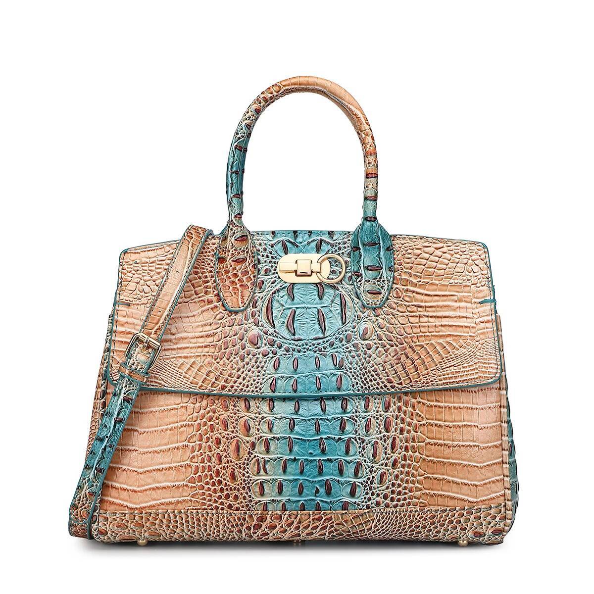 2025 New Crocodile Pattern Handbag Wallet Set Designer Multi functional Retro Top Handle Crossbody Bag Business Handbag Business Card Holder 2