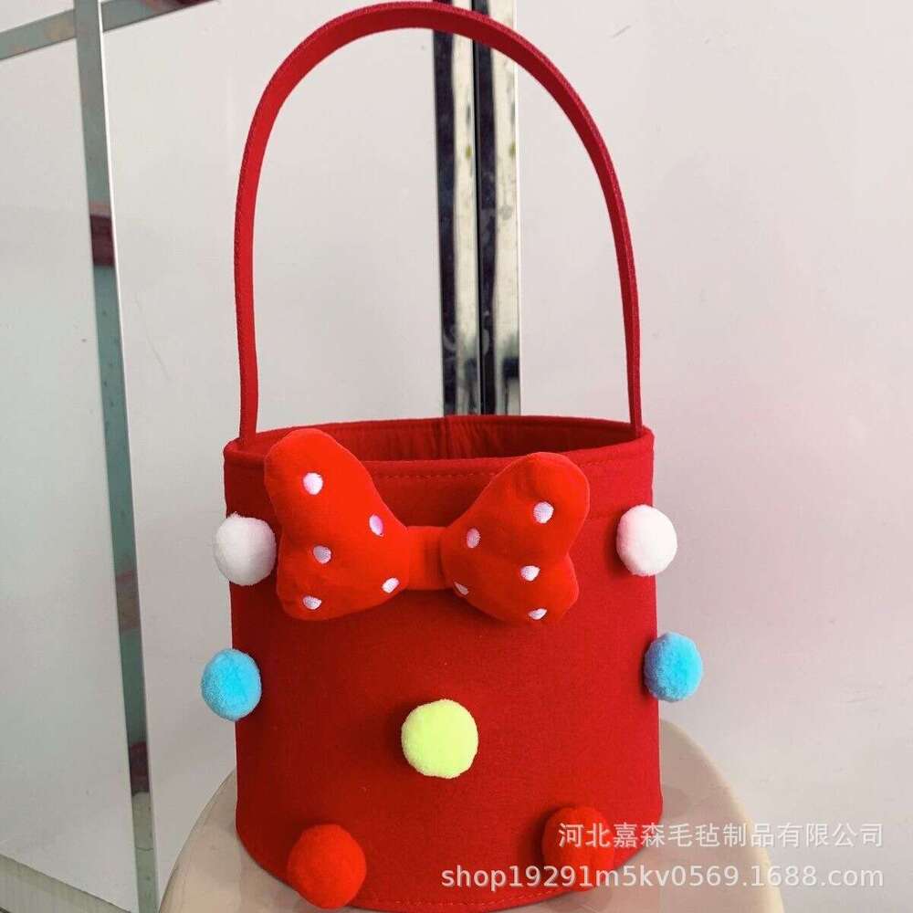 Hug Bucket New Cartoon Felt for Baby Full Moon Banquet Return Gift Bag Children's Handbag