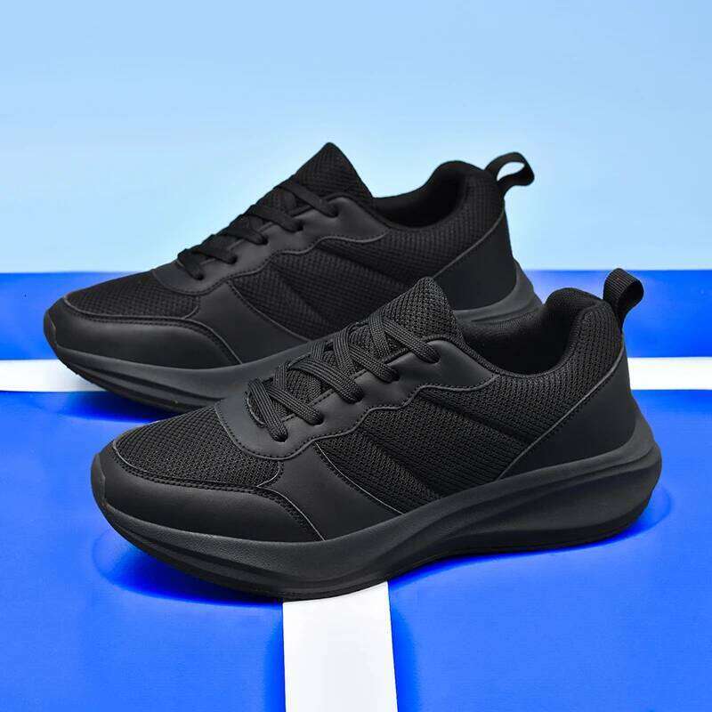 Men Soft Breathable Running Lightweight Mesh Platform Casual Shoes Black Sneakers Tenis Masculino Zapatillas Hombre
