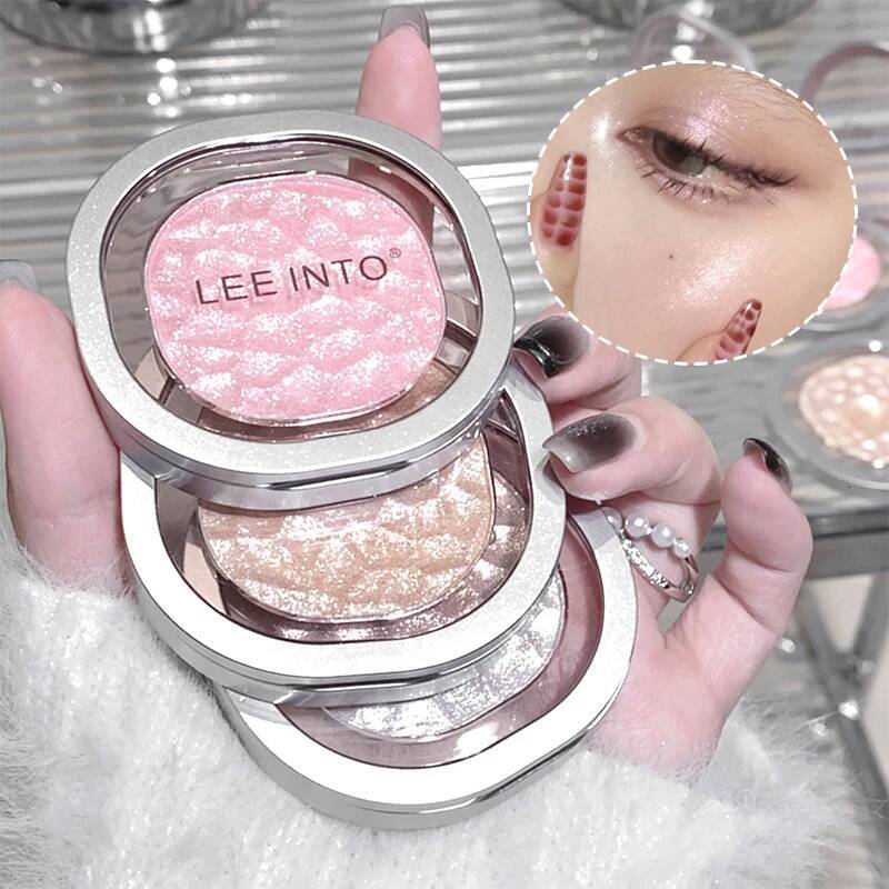 LEEINTO color-glowing high-gloss pearlescent powder brightens up the make-up eye shadow disc