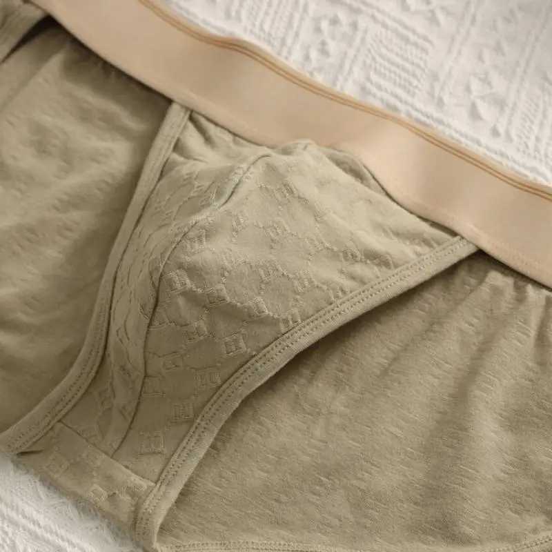 3PCS Mens Cotton Underwear Mens Jacquard Sports Briefs Loose and Breathable Underwear W250603