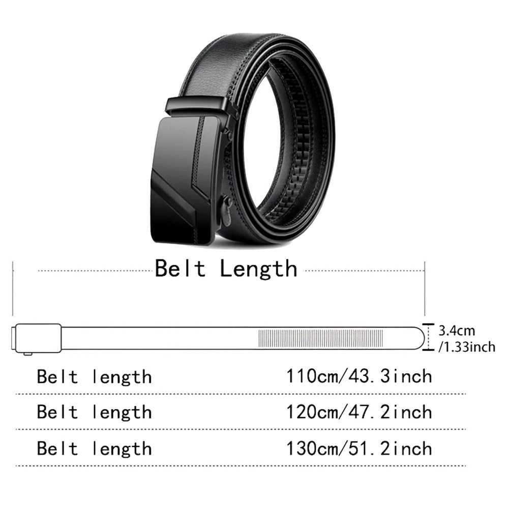 Mens High-Quality Belt 110cm 120cm 130cm Luxury Belt Black Mens Automatic PU Leather Buckle Jeans Mens Belt Suit Belt XJ250602