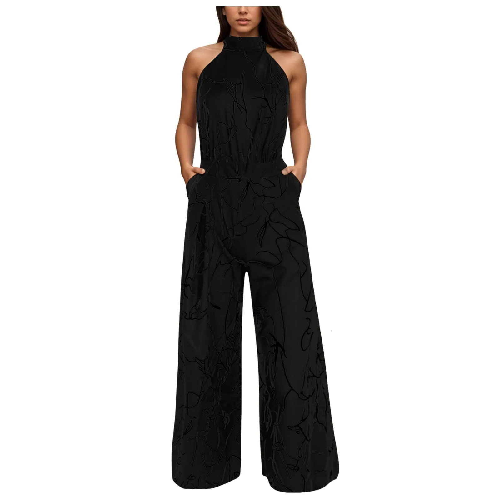 Sexy Elegant Sleeveless Jumpsuit Office Lady Spring Summer Fashion Casual Off Shoulder Jumpsuits For Women One Piece Rompers 250603