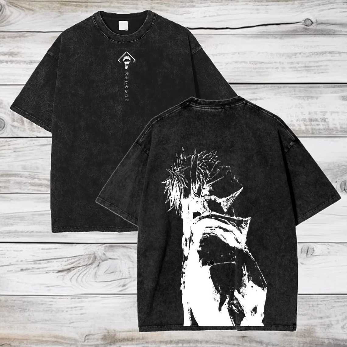 Gojo Satoru Jujutsu Kaisen T Shirt Men Women T-shirt Washed Cotton T-shirt Clothing Summer Short Sleeve Oversized Tees Streetwear W250603