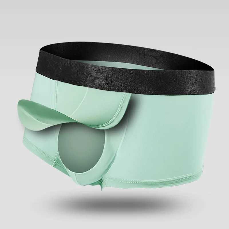 Jingsuo Vein Underwear Mens Ice Silk Summer Thin Boys Scrotum Support Bullet Type Separated Varicose Boxer Shorts W250603