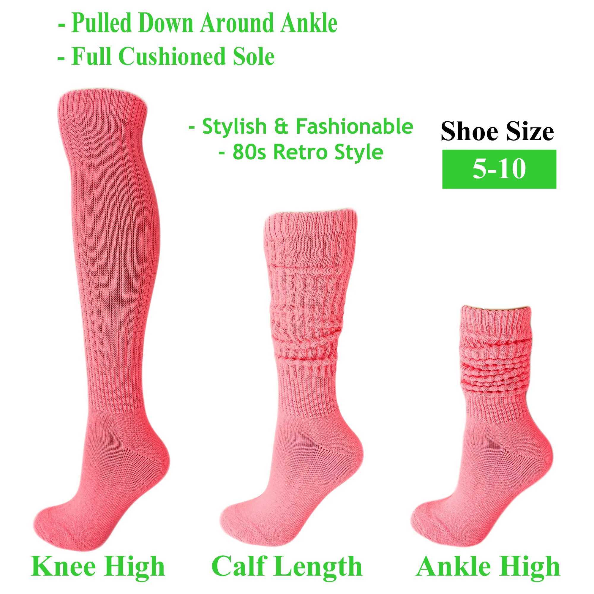 Scrunch Knee-High Socks for Women Stylish and Comfortable Scrunch Crew Socks 1 Pair T250602