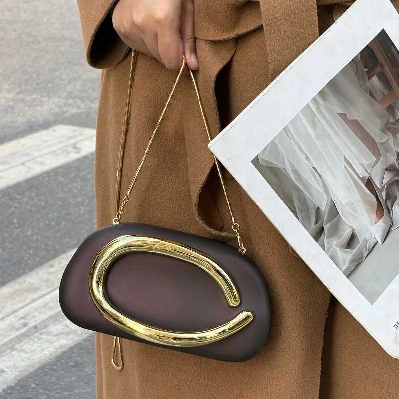 Gold Closure Box Acrylic Clutch Designer Bag Women Evening Wedding Party Cute Square Purse Bag Handbag Crossbody Bags For Women W250602