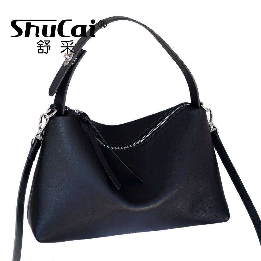 Genuine Leather Fashon Brand Designer Women Shoulder Crossbody Black Bags Ladies High Quality Handbag Coffe White Brown