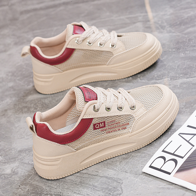 Women S New Summer Single White Shoes Casual Shoes Breathable Thin Flat Versatile Casual Mesh Sports Sneakers Ddmysaturn