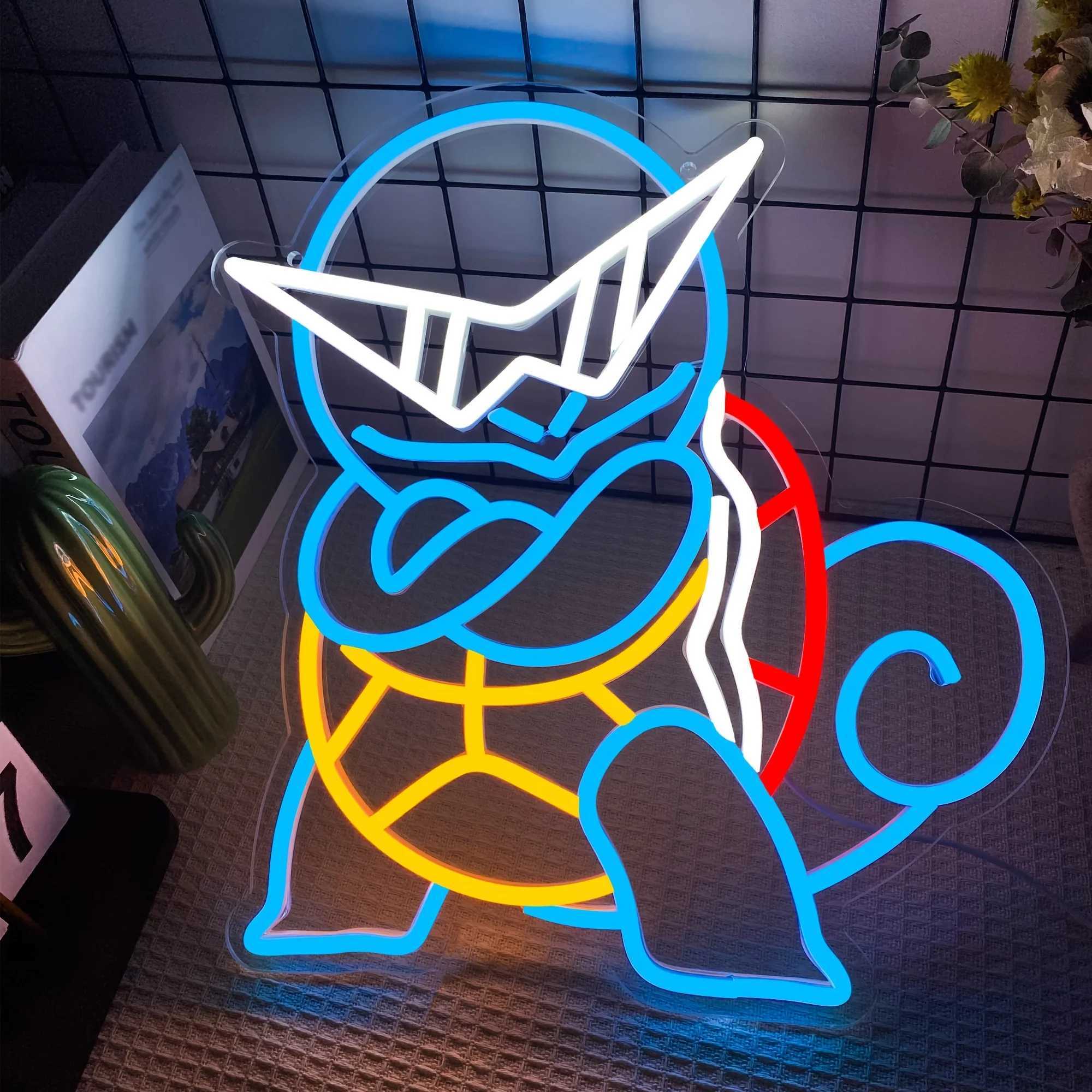 Pikapika Anime Neon Sign for Game Room Decor USB Powered Night Light for Bedroom for Man Cave Bar Kids Room Club Decor Kid Gifts XJ250602