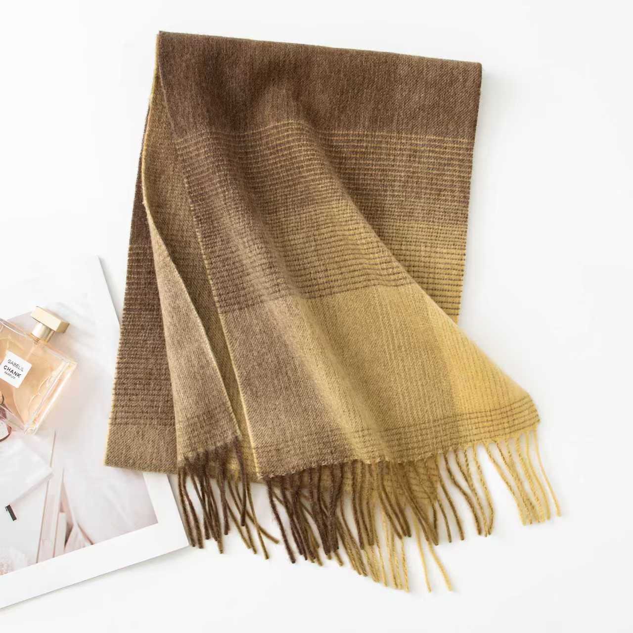 FFFF wool scarf large shawl high-end all-match color matching scarf women's winter 2025 new Maillard cashmere scarf