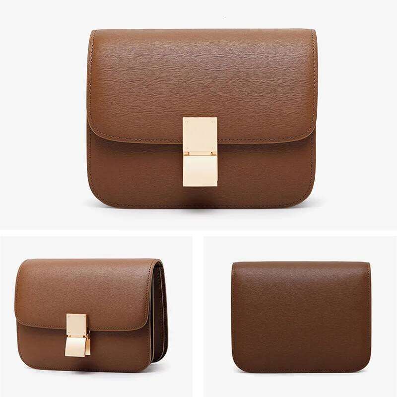 Women Shoulder Female Split Leather Ins Vintage Messenger Lady Small Square Palm Texture Printing Box Flap Underarm Bag