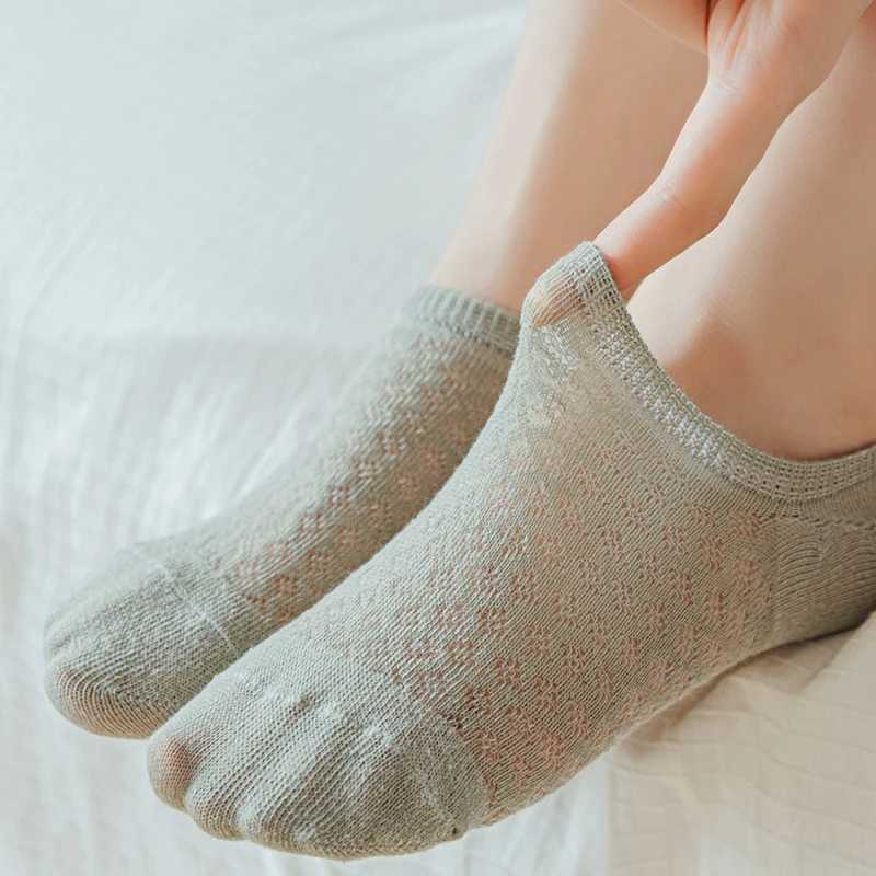 10/20 pairs of womens super comfortable non-exposed socks breathable lightweight soft boat socks solid color womens style T250602