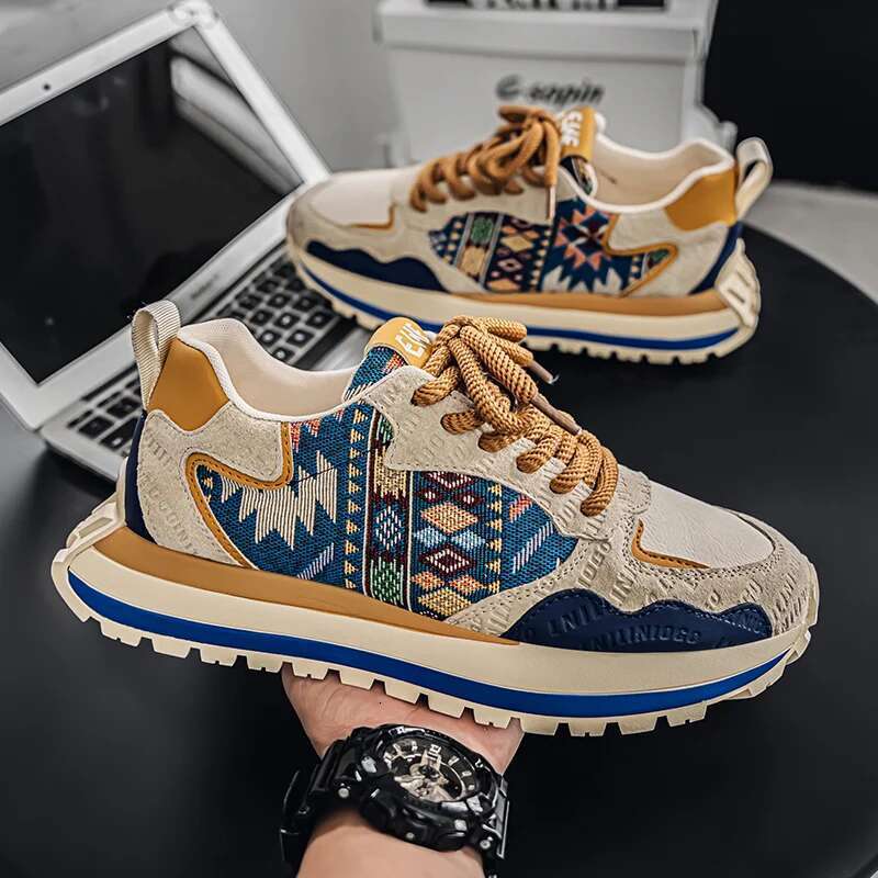 New Fashion Men Sneakers Lightweight Thick Soled Casual Non-Slip Tennis Sports Shoes Athletic Zapatillas Hombre