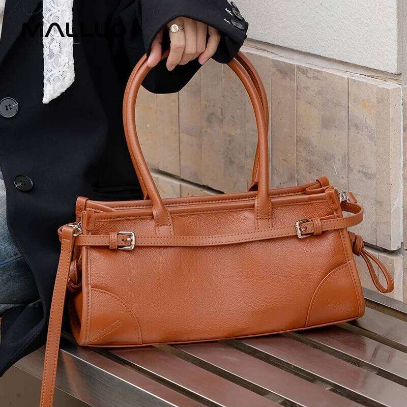 Women Cowhide Genuine Shoulder Bag Female Natural Cow Leather Handbag Lady Designer Retro Crossbody Bags Ladies