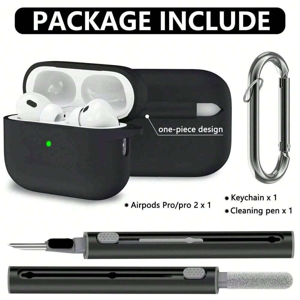 Earphone Case for Pro2 Cleaner Kit Soft Silicone Protective with Hook Wirless Headphones Cover
