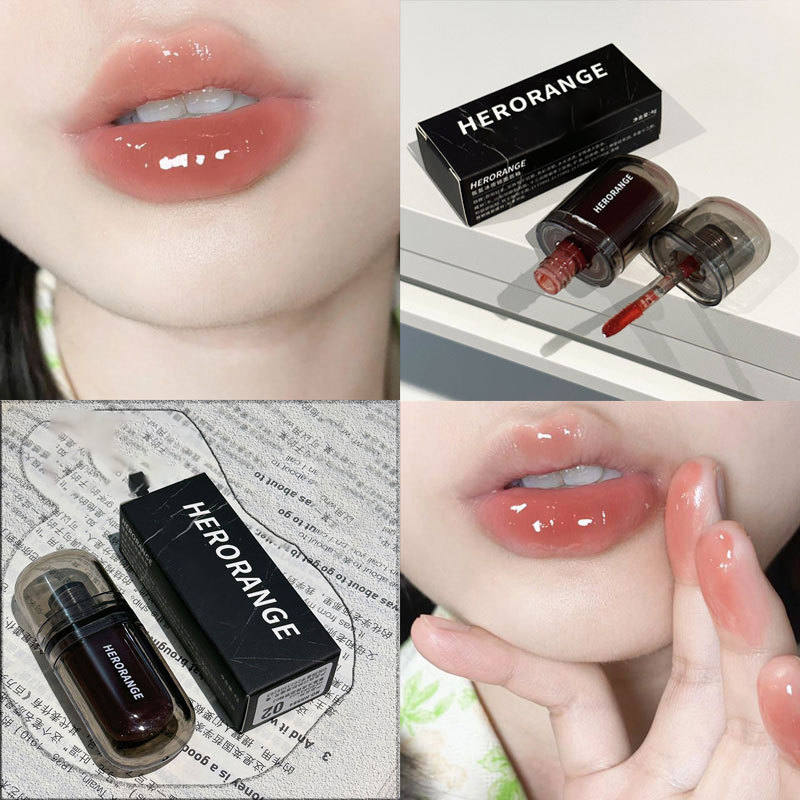 HERORANGE Ethereal Ice Night Mirror Lipstick Is Long-lasting And Not Prone To Fading Providing A Natural Look With A Hydrated Glassy Finish