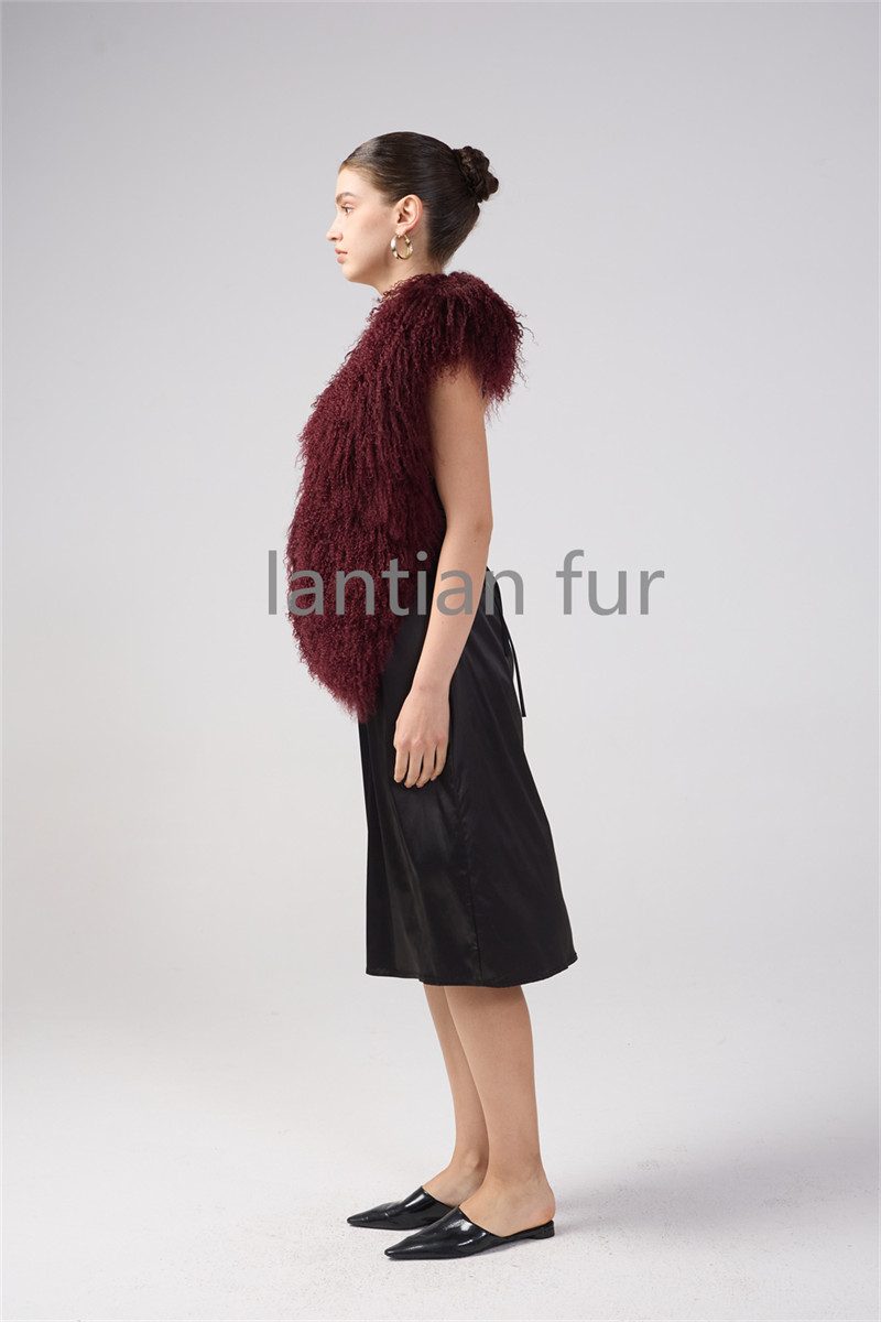 Sexy Women Mongolian Fur Bustiers Tanks Halter Crop Tops Halter Cutout Tank Vest Slim Backless Bandage Fuzz Puffy Cardigan Tops