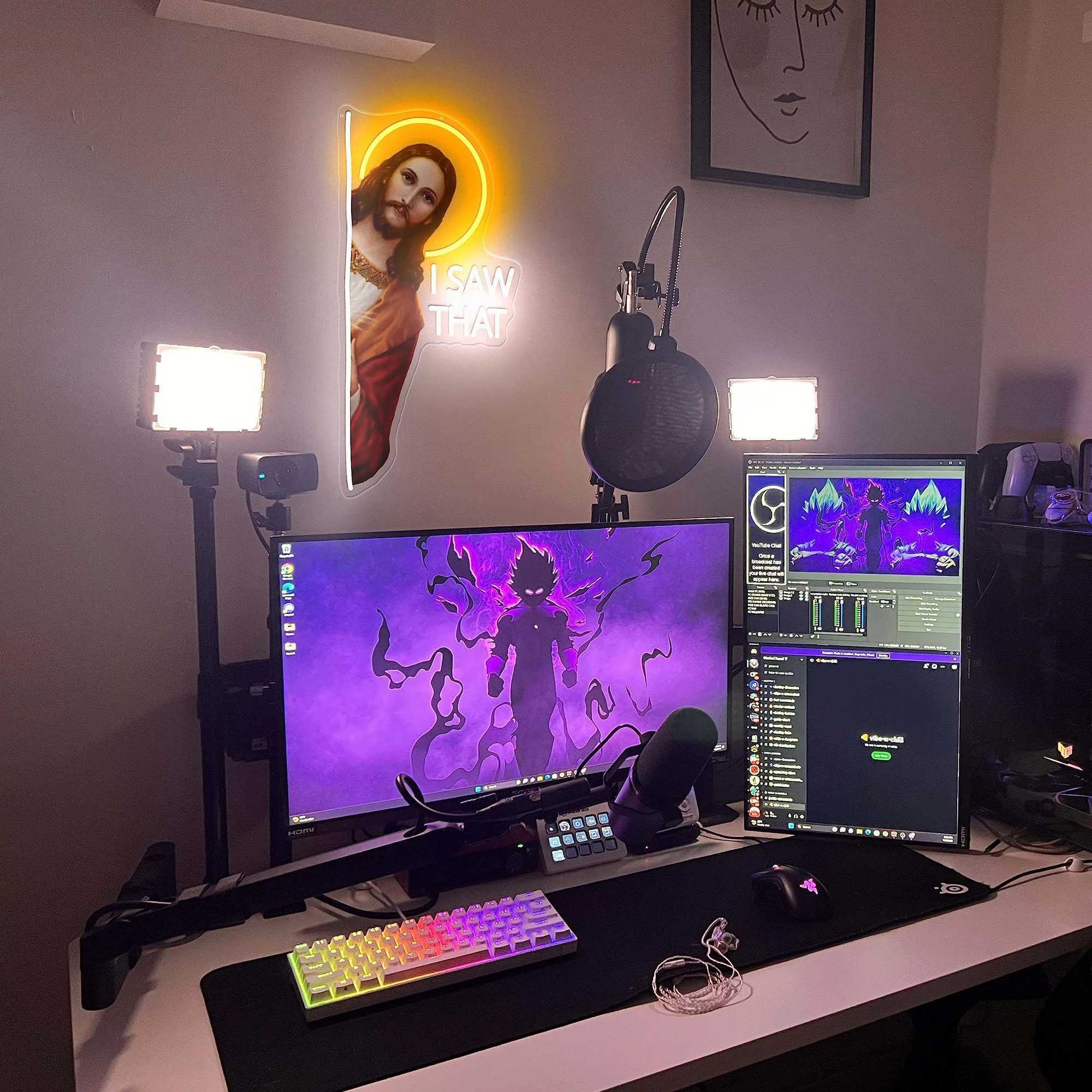 I Saw That Neon Sign God Neon Wall Decoration with Adjustable Brightness LED Light Room Living Room Decor Fun Gift for FriendsXJ250602