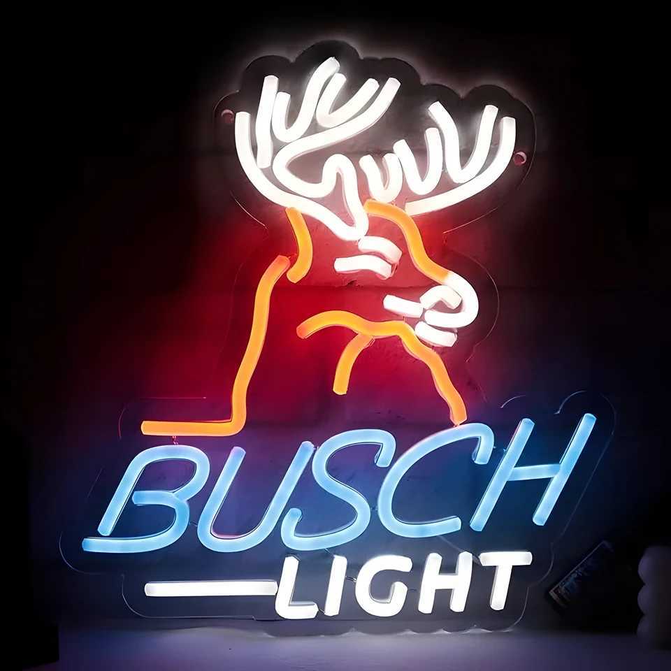 Pool Party BUSCH LIGHT Neon Sign 5V USB Powered Wall Art Hanging Decor LED Neon Light For Swimming Club Birthday Party Bar GiftsXJ250602