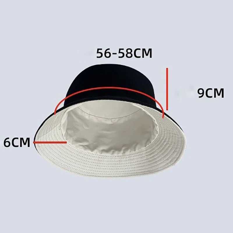 Women Summer Bucket Hats Men Solid Color Sunscreen Two-Sided Hat Children Personality Outdoor Leisure Sunshade Cap Fisherman Cap W250602