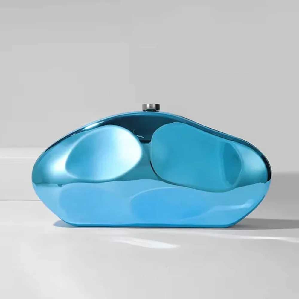 Women Acrylic Shell Bag Cute Evening Clutch Bag For Wedding Party Small Gold Purses Designer Summer Beach Handbags Lemon Color Z250603