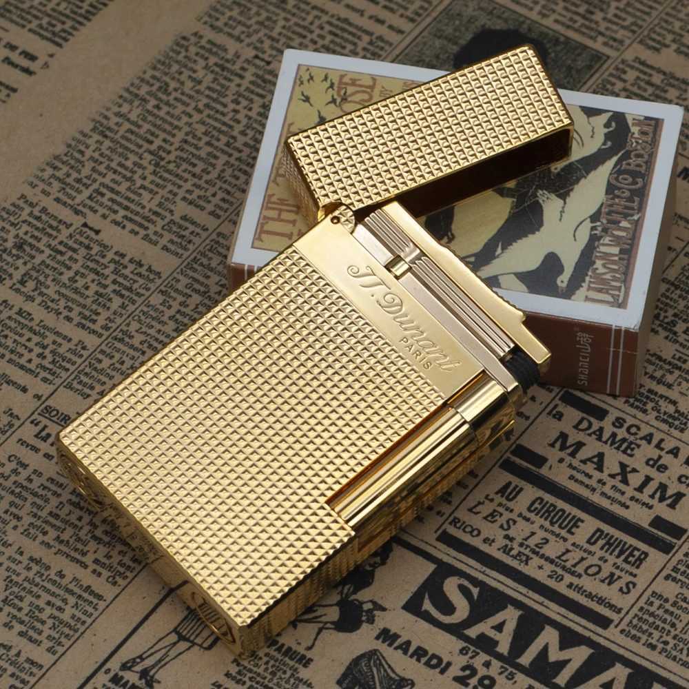 2025 HOT Sell Dunant Lighter Classic Engraved Loud Ping Sound Rechargeable Gas Lighters Ignite Cigar Tools Special Smoke GadgetsC250603